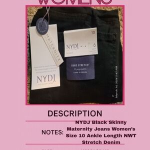 NYDJ Black Skinny Maternity Jeans - Sure Stretch Ankle